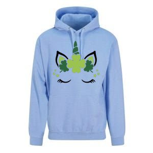 St Patrick's Day Clover Lucky Unicorn Unisex Surf Hoodie