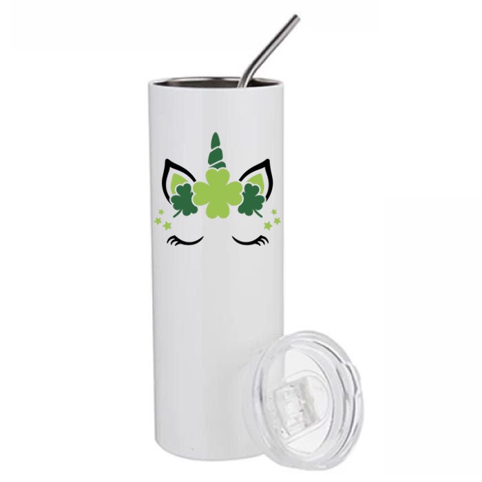 St Patrick's Day Clover Lucky Unicorn Stainless Steel Tumbler