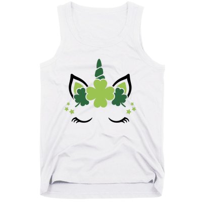 St Patrick's Day Clover Lucky Unicorn Tank Top