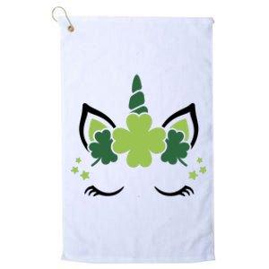 St Patrick's Day Clover Lucky Unicorn Platinum Collection Golf Towel