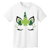 St Patrick's Day Clover Lucky Unicorn Kids T-Shirt