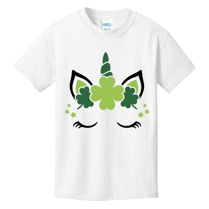 St Patrick's Day Clover Lucky Unicorn Kids T-Shirt