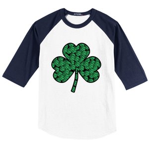 St Patrick's Day March 17 2022 Basketball Shamrock Great Gift Baseball Sleeve Shirt