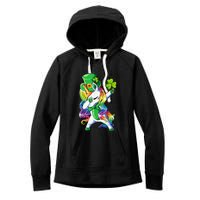 St Patricks Day Dabbing Unicorn Leprechaun Lepricorn Women's Fleece Hoodie