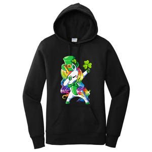 St Patricks Day Dabbing Unicorn Leprechaun Lepricorn Women's Pullover Hoodie