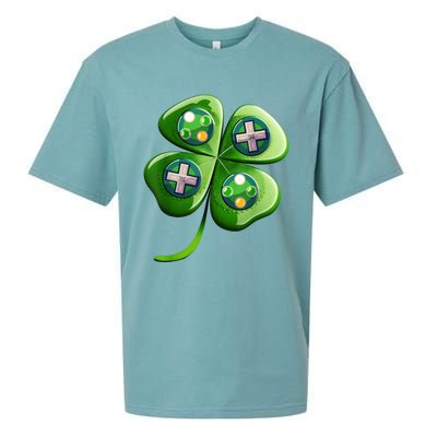 St Patricks Day Shamrock Video Gamer Gaming s Boys  Sueded Cloud Jersey T-Shirt