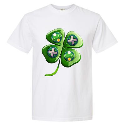 St Patricks Day Shamrock Video Gamer Gaming s Boys  Garment-Dyed Heavyweight T-Shirt