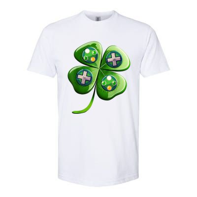 St Patricks Day Shamrock Video Gamer Gaming s Boys  Softstyle® CVC T-Shirt