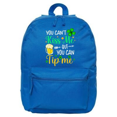 St Patrick's Day Lucky Shamrock Waitress Bartender Waiter Cute Gift 16 in Basic Backpack
