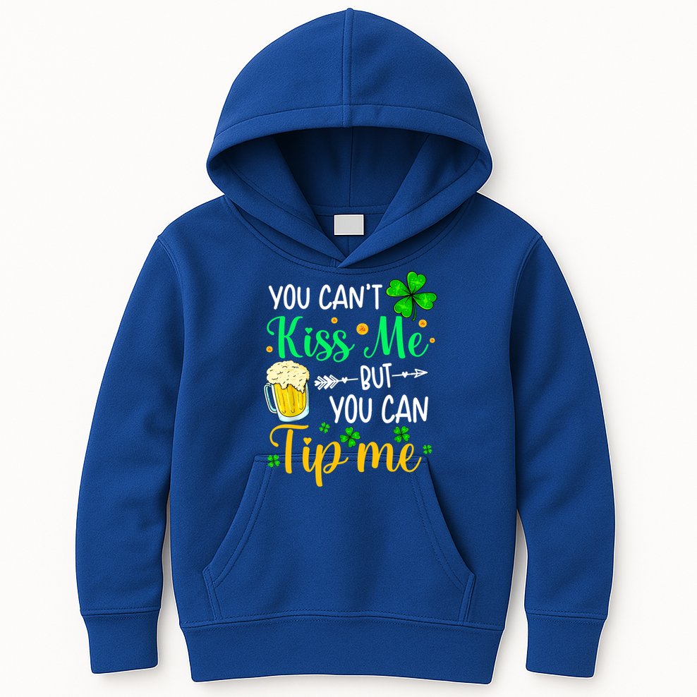St Patrick's Day Lucky Shamrock Waitress Bartender Waiter Cute Gift Kids Hoodie
