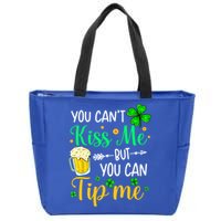 St Patrick's Day Lucky Shamrock Waitress Bartender Waiter Cute Gift Zip Tote Bag