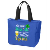 St Patrick's Day Lucky Shamrock Waitress Bartender Waiter Cute Gift Zip Tote Bag
