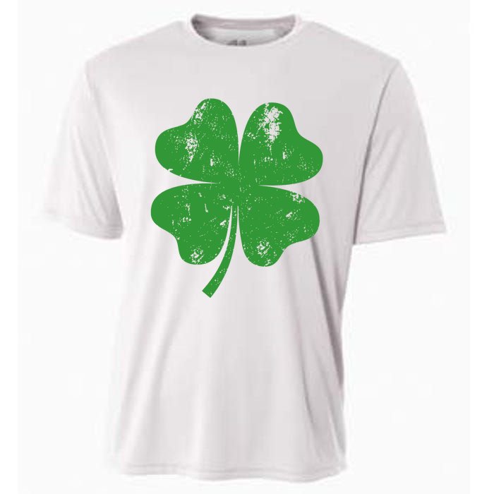 St Patricks Day Distressed Four Leaf Clover Shamrock Irish Premium Cooling Performance Crew T-Shirt