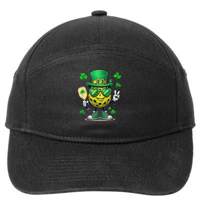 St. Patrick'S Day Lucky Pickleball Irish Shamrock 7-Panel Snapback Hat