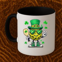 St. Patrick'S Day Lucky Pickleball Irish Shamrock Mug