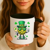 St. Patrick'S Day Lucky Pickleball Irish Shamrock Mug