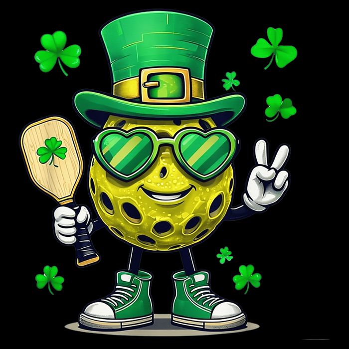 St. Patrick'S Day Lucky Pickleball Irish Shamrock Toddler Sweatshirt