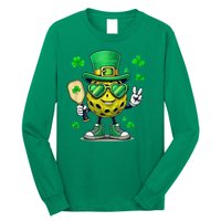 St. Patrick'S Day Lucky Pickleball Irish Shamrock Long Sleeve Shirt