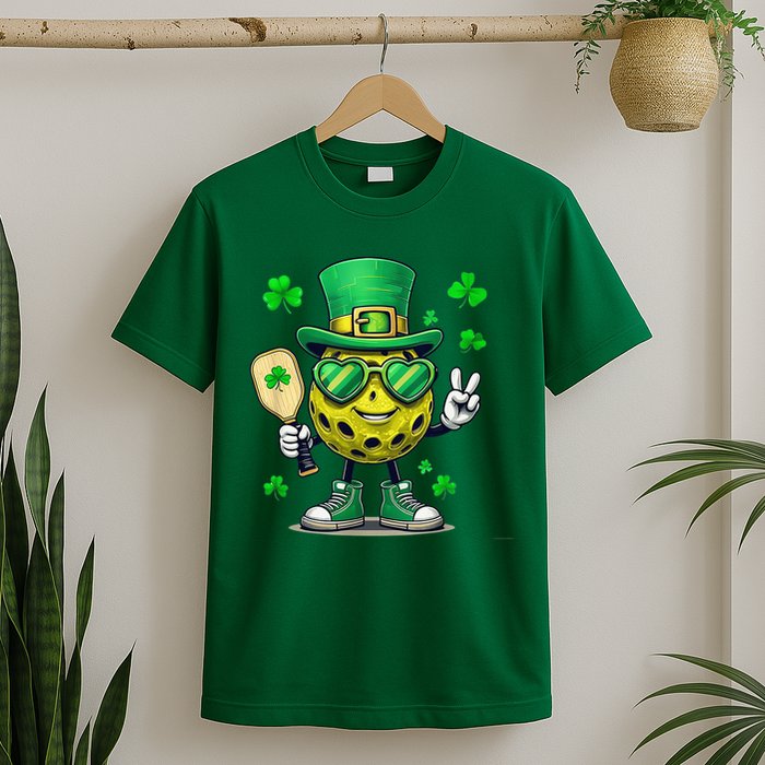 St. Patrick'S Day Lucky Pickleball Irish Shamrock T-Shirt
