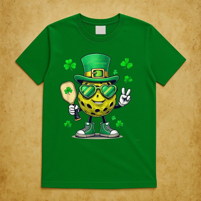 St. Patrick'S Day Lucky Pickleball Irish Shamrock T-Shirt