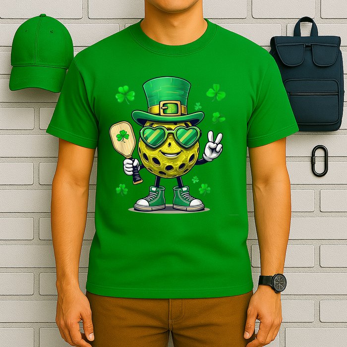 St. Patrick'S Day Lucky Pickleball Irish Shamrock T-Shirt
