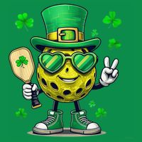 St. Patrick'S Day Lucky Pickleball Irish Shamrock T-Shirt