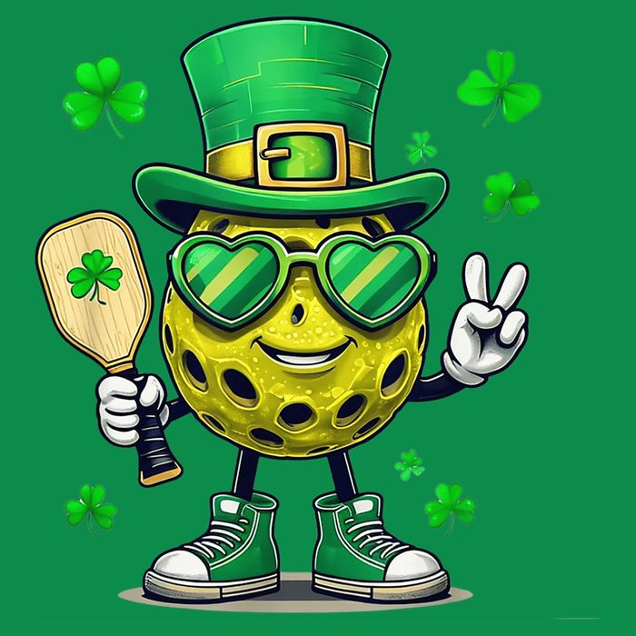 St. Patrick'S Day Lucky Pickleball Irish Shamrock T-Shirt