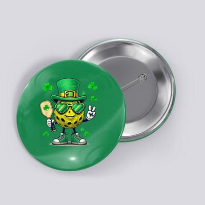 St. Patrick'S Day Lucky Pickleball Irish Shamrock Button