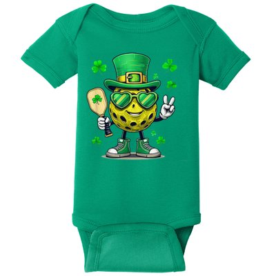 St. Patrick'S Day Lucky Pickleball Irish Shamrock Baby Bodysuit