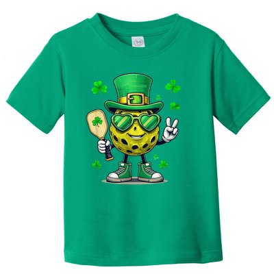St. Patrick'S Day Lucky Pickleball Irish Shamrock Toddler T-Shirt