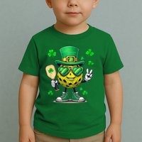 St. Patrick'S Day Lucky Pickleball Irish Shamrock Toddler T-Shirt