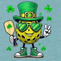 St. Patrick'S Day Lucky Pickleball Irish Shamrock Sueded Cloud Jersey T-Shirt