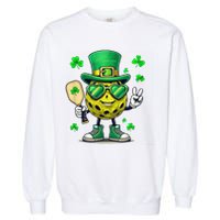 St. Patrick'S Day Lucky Pickleball Irish Shamrock Garment-Dyed Sweatshirt