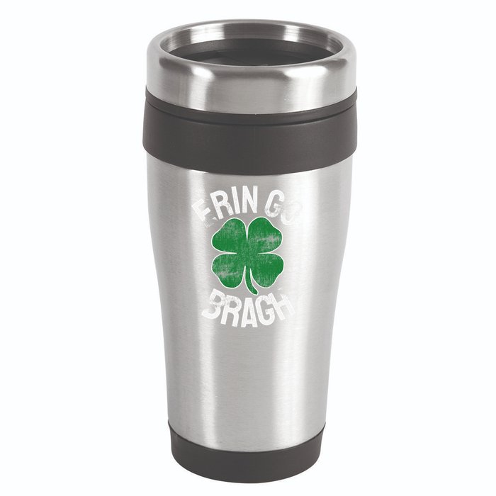 St. Patrick's Day Shamrock Erin Go Bragh Irish Saint Paddy's 16oz Travel Tumbler