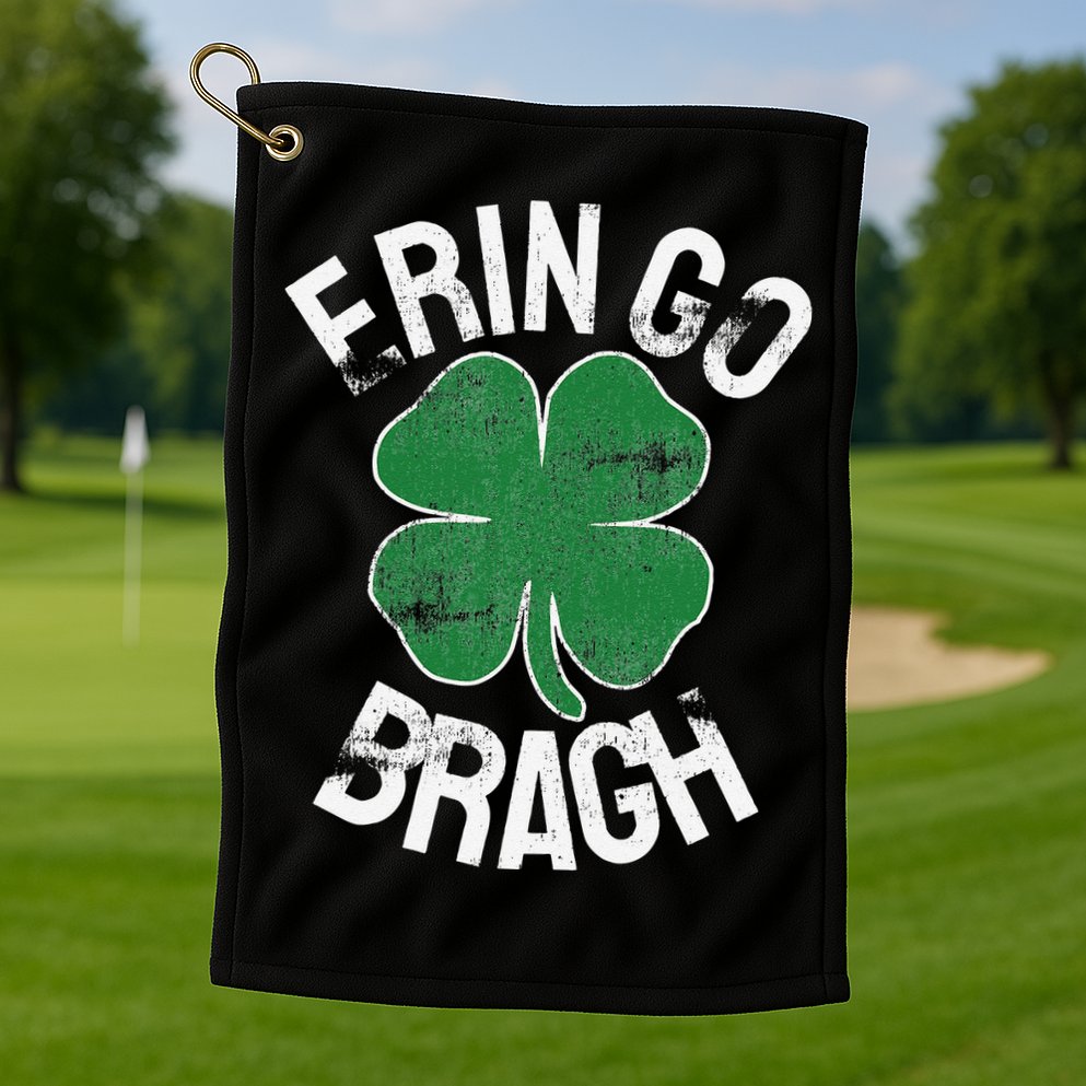 St. Patrick's Day Shamrock Erin Go Bragh Irish Saint Paddy's Golf Towel