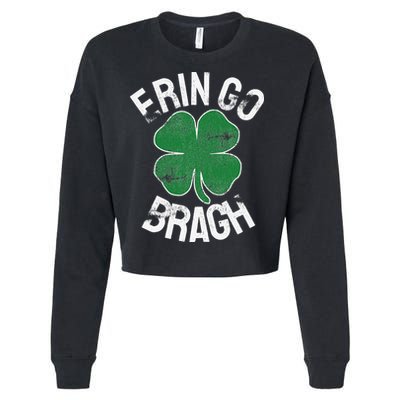 St. Patrick's Day Shamrock Erin Go Bragh Irish Saint Paddy's Cropped Pullover Crew