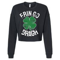 St. Patrick's Day Shamrock Erin Go Bragh Irish Saint Paddy's Cropped Pullover Crew