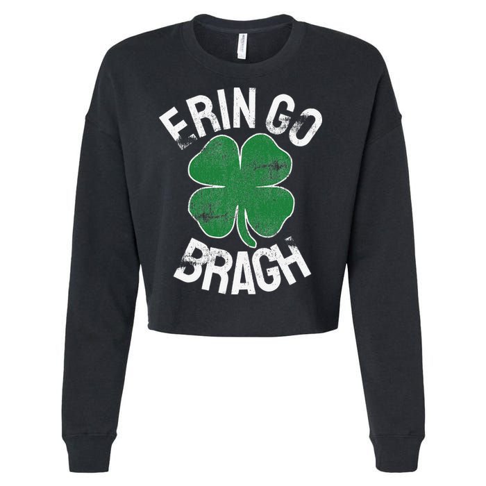 St. Patrick's Day Shamrock Erin Go Bragh Irish Saint Paddy's Cropped Pullover Crew