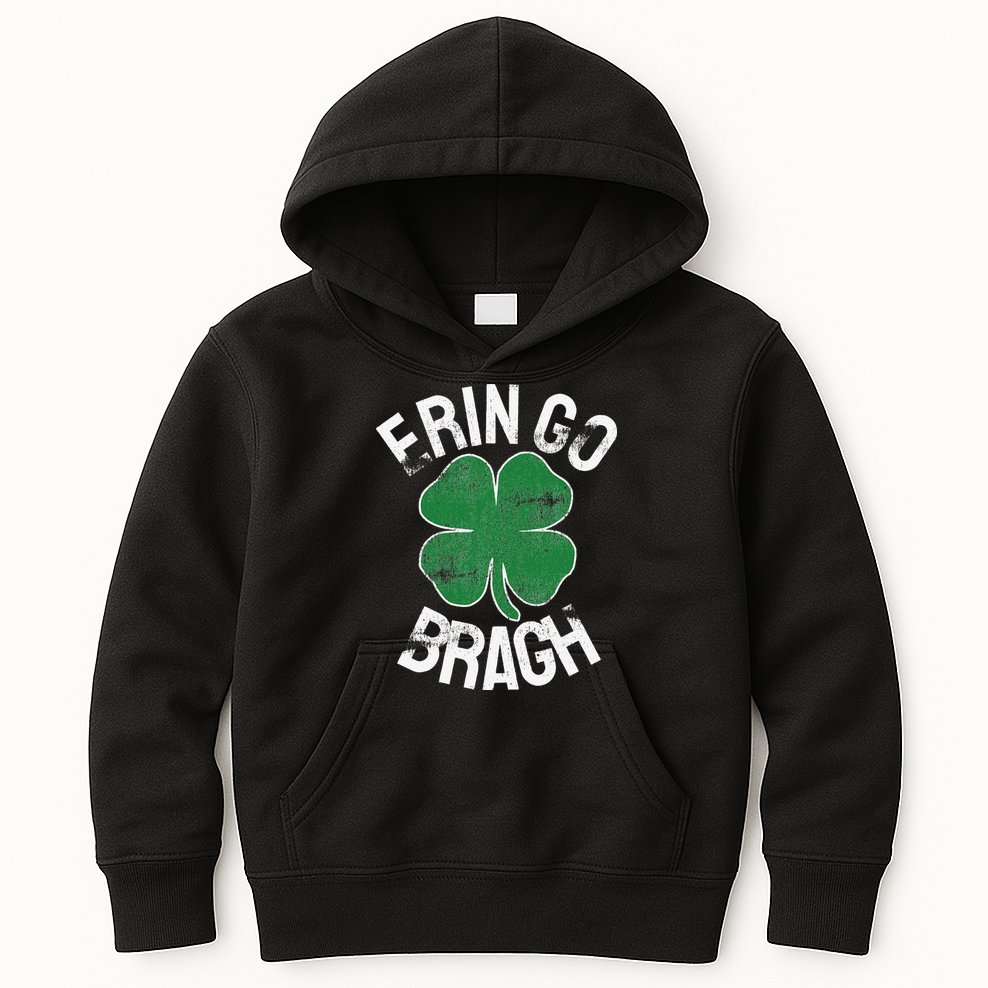 St. Patrick's Day Shamrock Erin Go Bragh Irish Saint Paddy's Kids Hoodie
