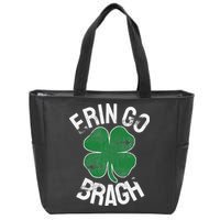 St. Patrick's Day Shamrock Erin Go Bragh Irish Saint Paddy's Zip Tote Bag