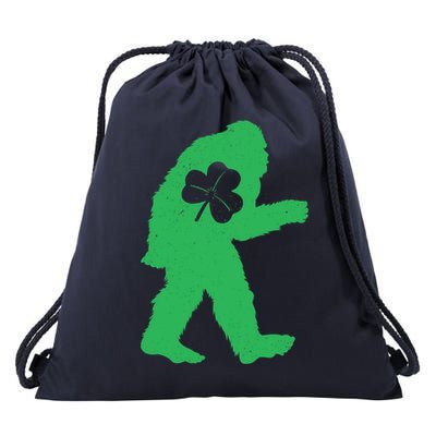 St Patricks Day Bigfoot Irish Sasquatch Saint Paddy's Drawstring Bag