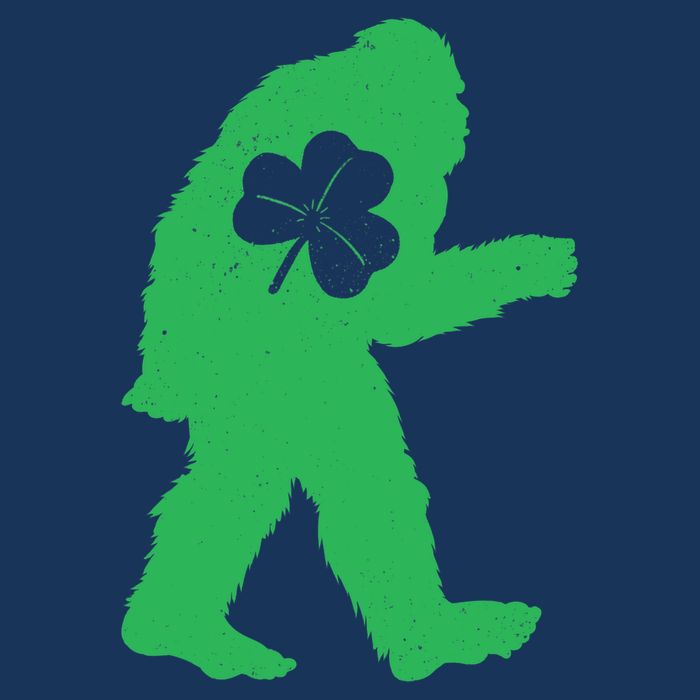 St Patricks Day Bigfoot Irish Sasquatch Saint Paddy's Drawstring Bag