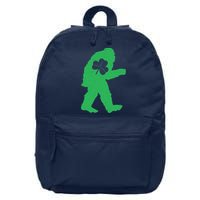 St Patricks Day Bigfoot Irish Sasquatch Saint Paddy's 16 in Basic Backpack