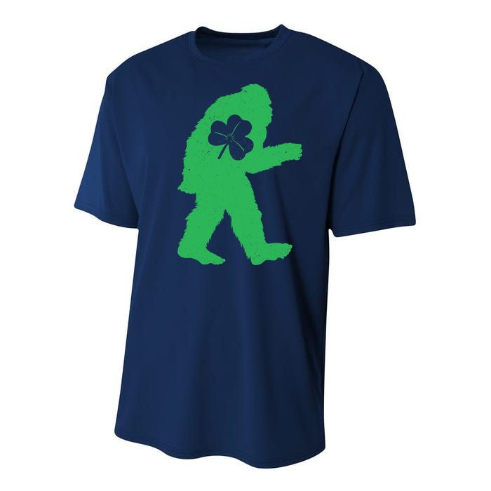 St Patricks Day Bigfoot Irish Sasquatch Saint Paddy's Youth Performance Sprint T-Shirt