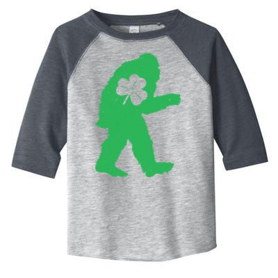 St Patricks Day Bigfoot Irish Sasquatch Saint Paddy's Toddler Fine Jersey T-Shirt