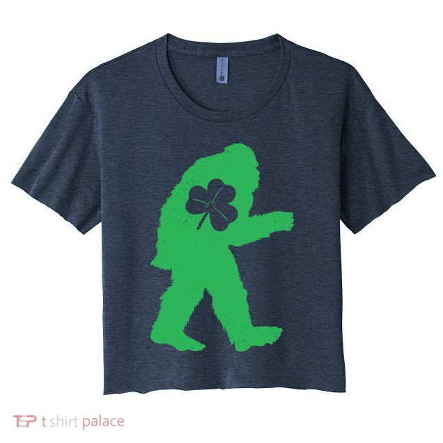 St Patricks Day Bigfoot Irish Sasquatch Saint Paddy's Crop Top