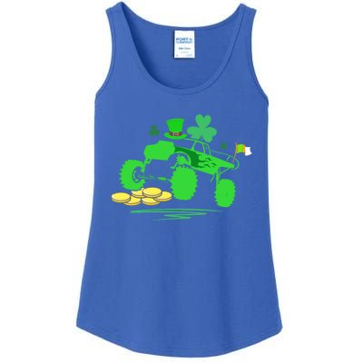 Saint Patricks Day Truck Lover Shamrock Gift Ladies Essential Tank