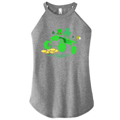 Saint Patricks Day Truck Lover Shamrock Gift Women’s Perfect Tri Rocker Tank