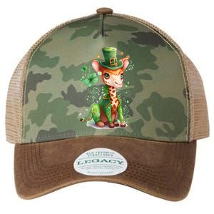 St Patrick's Day Irish Funny Giraffe Saint Patrick's Day Legacy Tie Dye Trucker Hat