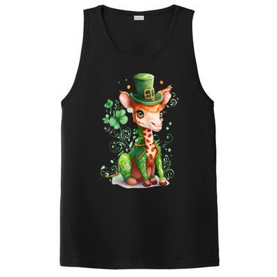 St Patrick's Day Irish Funny Giraffe Saint Patrick's Day PosiCharge Competitor Tank